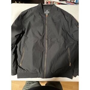 Mens Outdoor Jacket Black Bomber Style Quilted Lined Size 2XL
